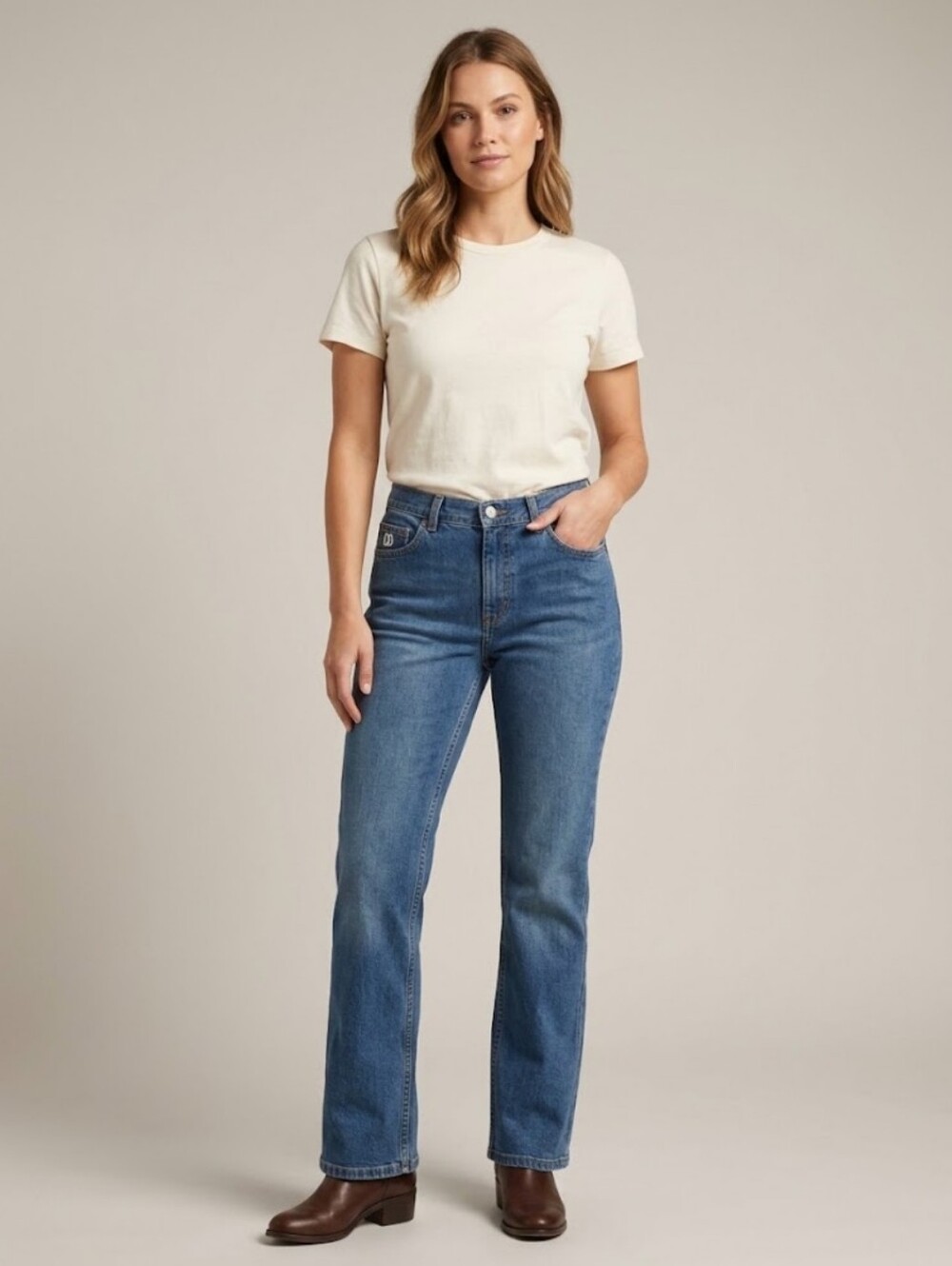 Vintage Old Navy Classic Bootcut Women's Blue Denim Jeans Size 10 100% Cotton